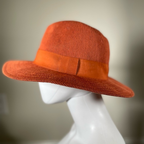 SWIFTIE Anthropologie Womens ORANGE Rowen Rancher Boho Western Hat Cotton Blend - Picture 6 of 16